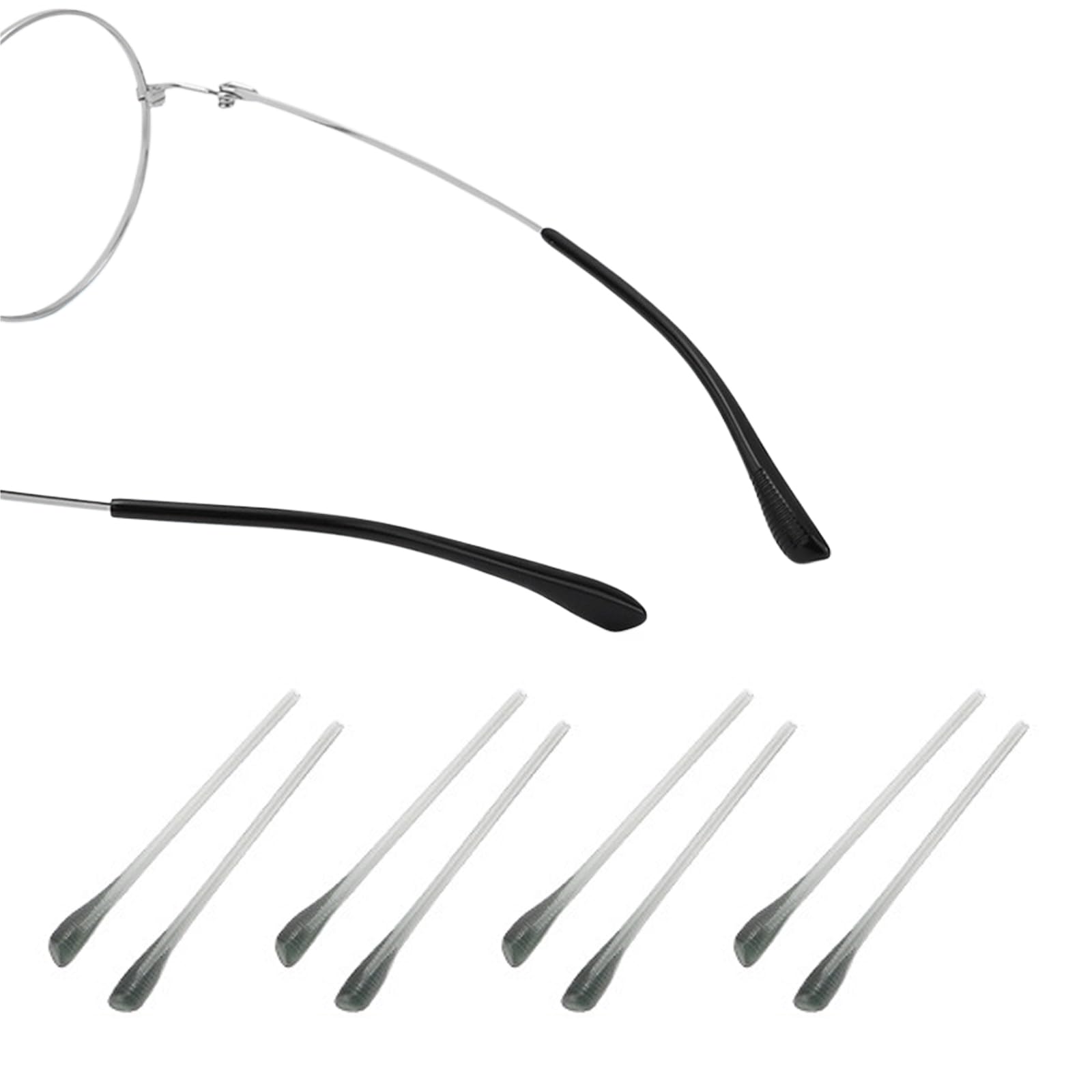 Acetate temple tips 75mm length in Black color