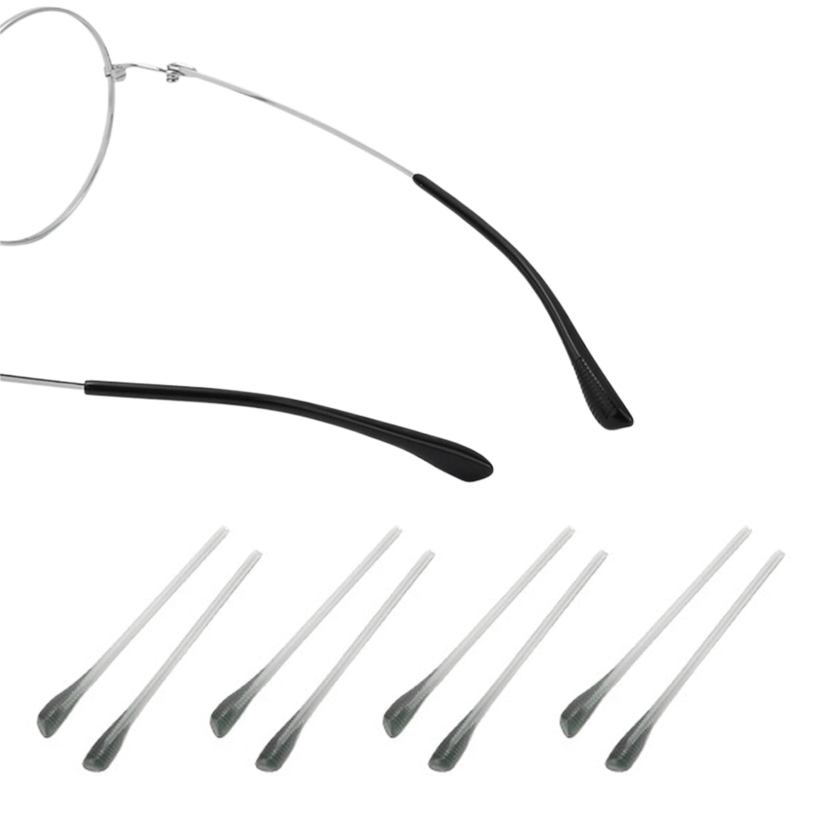 Acetate temple tips 75mm length in Black color