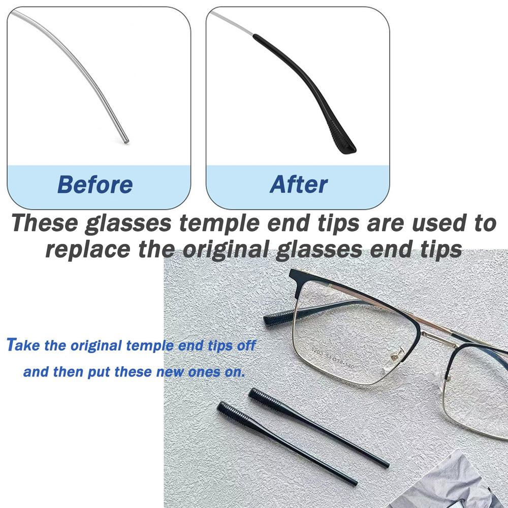 Acetate temple tips 75mm length in Gray color
