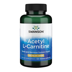 Swanson Premium Acetyl L-Carnitine 500 mg bottle label