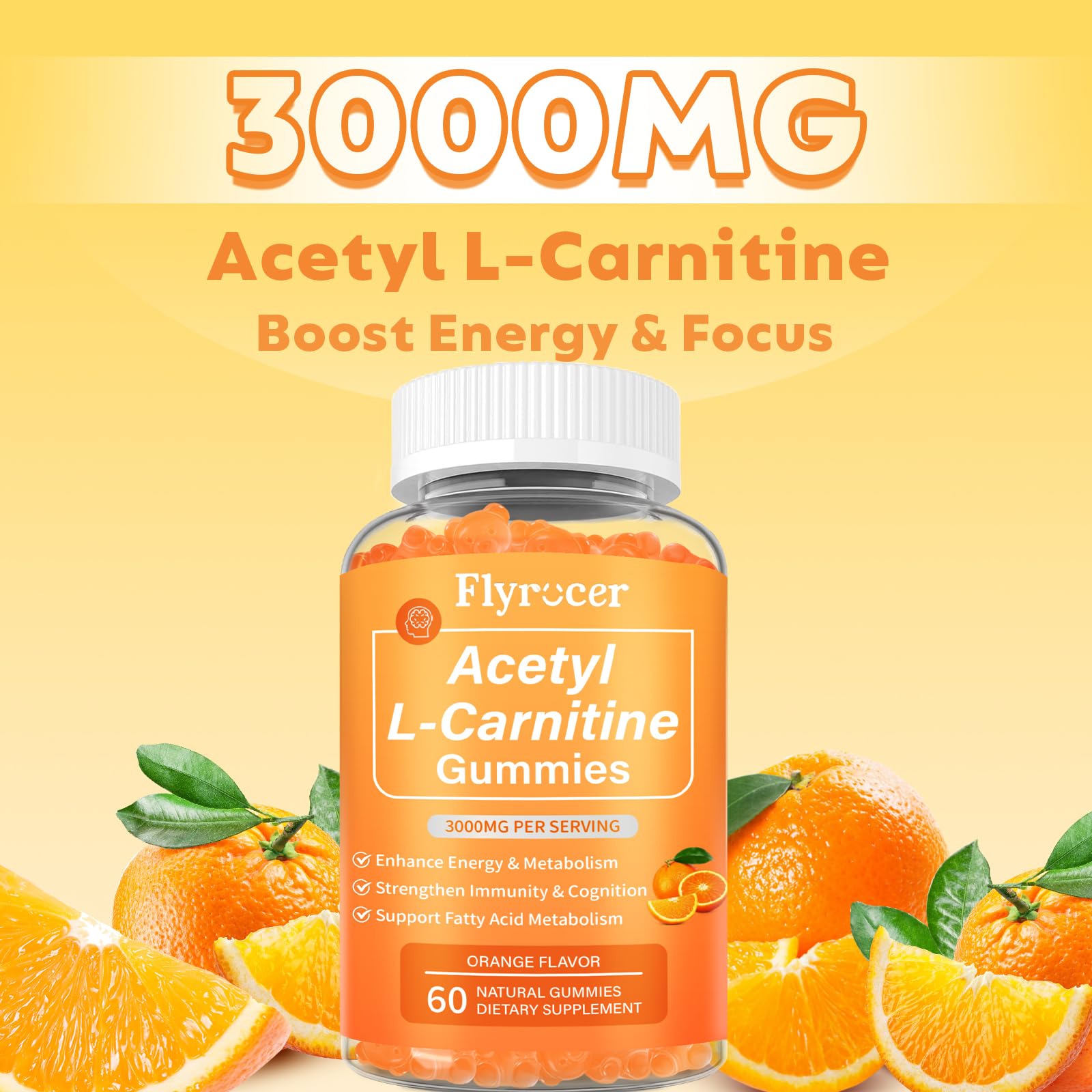 Close-up of orange gummies