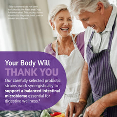 Close-up of the product label highlighting Lactobacillus acidophilus and CFU information.