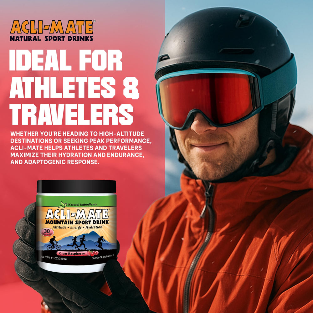 Acli-Mate Mountain Sport Drink tubs on a shelf for home or travel