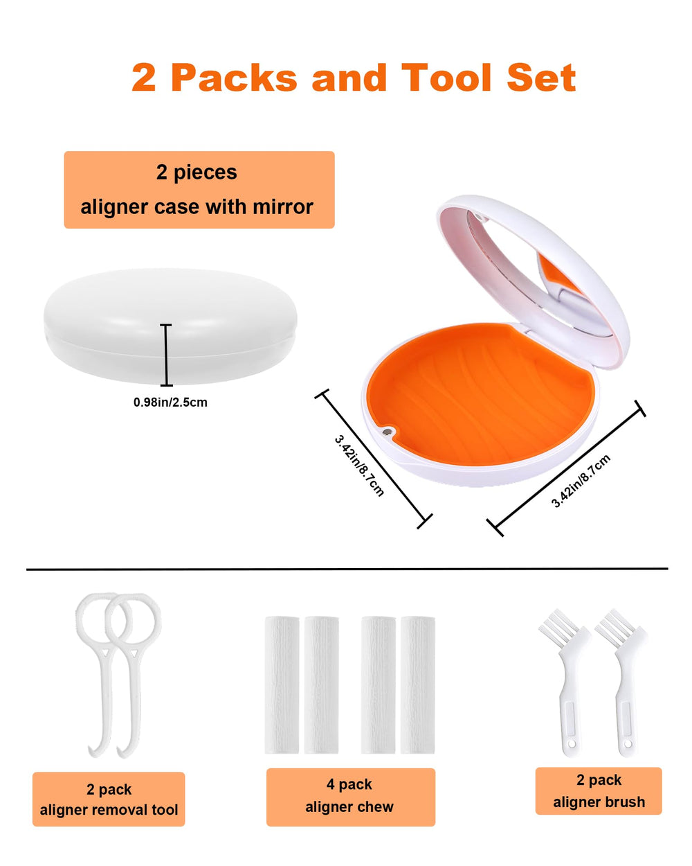 Sturdy ABS and silicone construction for retainers and aligners