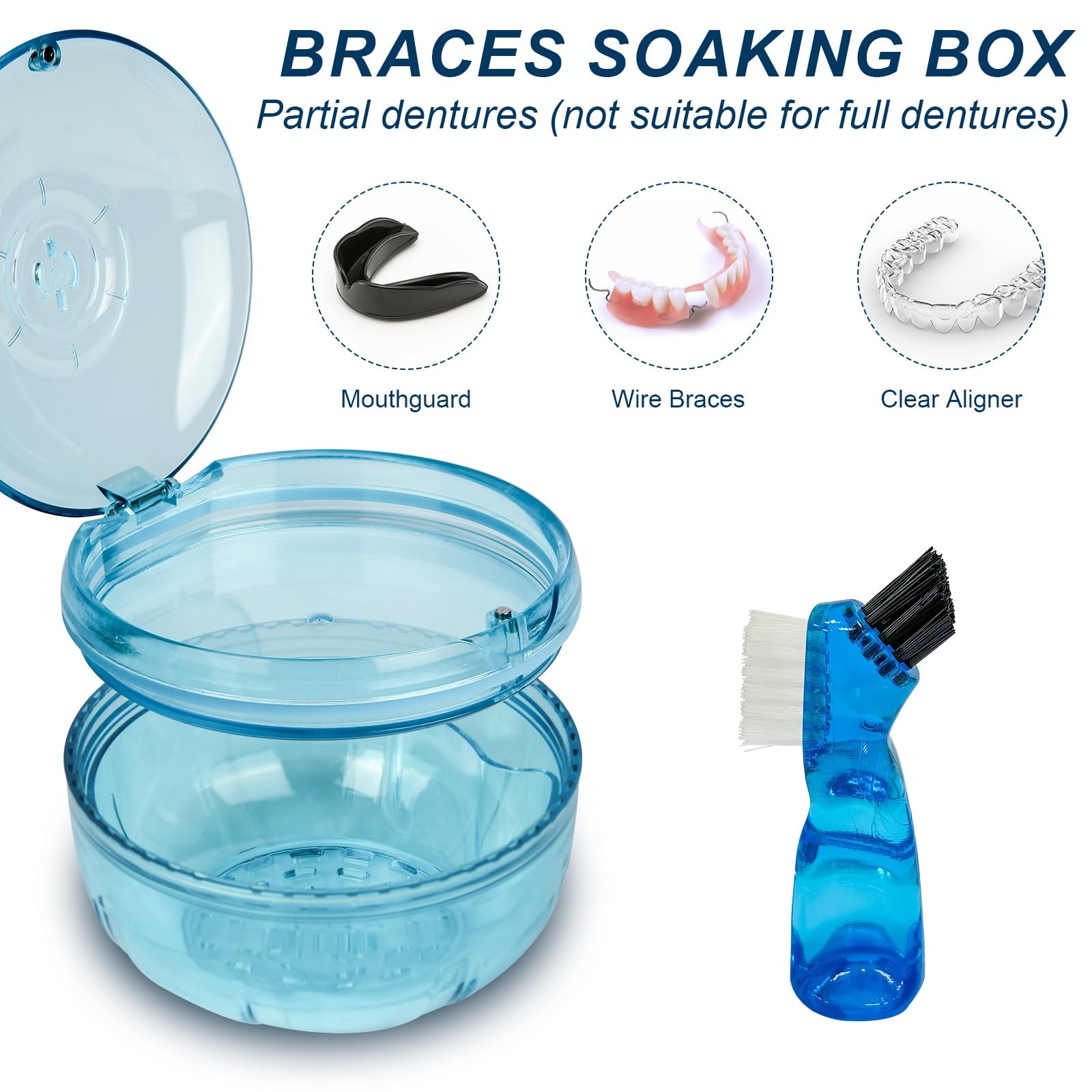 Top vents for air circulation on denture case