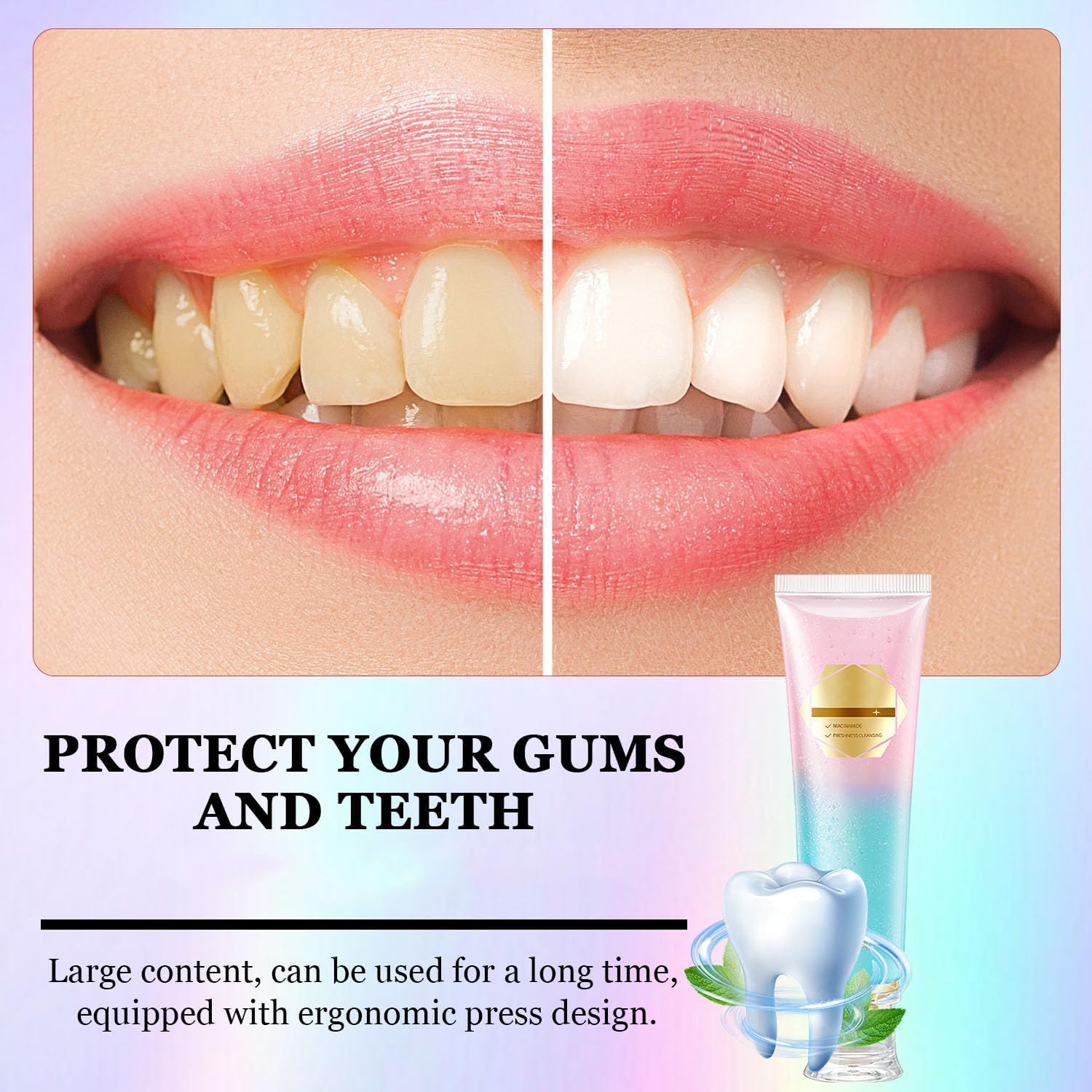 Close-up of Niacinamide toothpaste formula