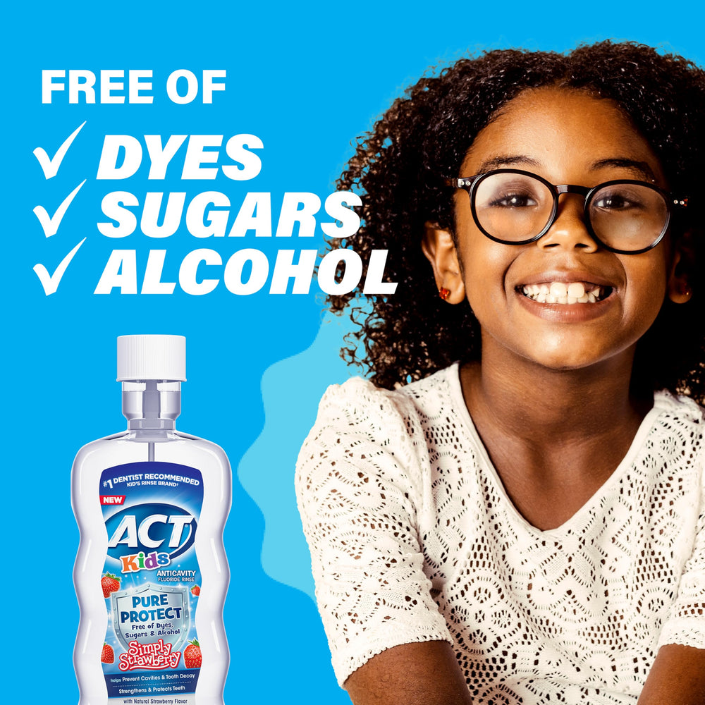 Close-up of ACT Kids Simply Strawberry label