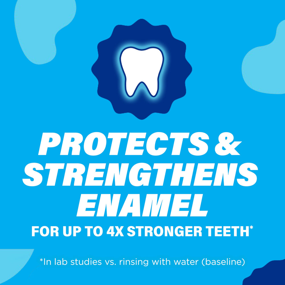 Label highlighting cavity protection and refreshing flavor