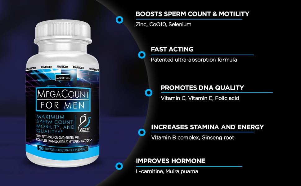 Fertility health concept with sperm imagery