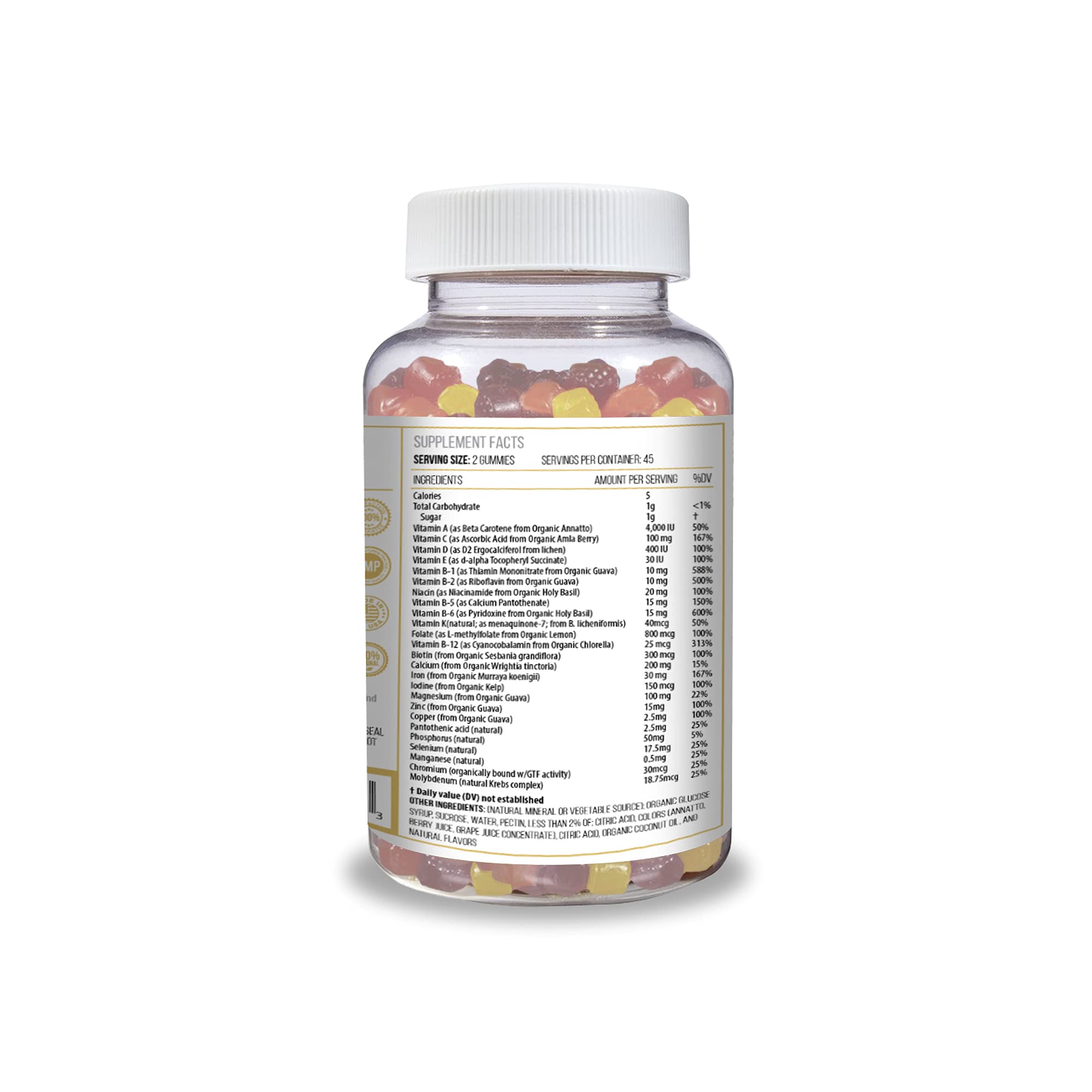 Packaging of ACTIF Organic Bariatric Gummies 90 count