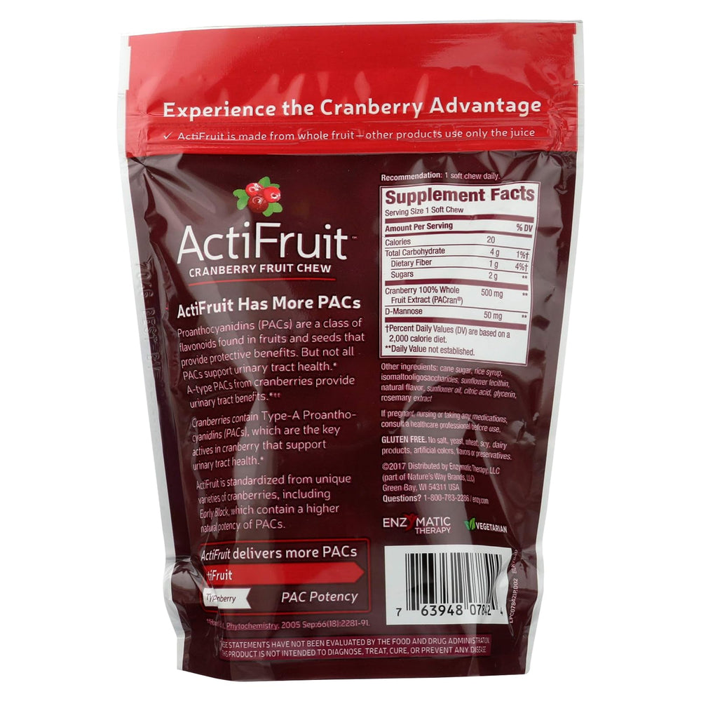 Close-up of ActiFruit cranberry soft chew