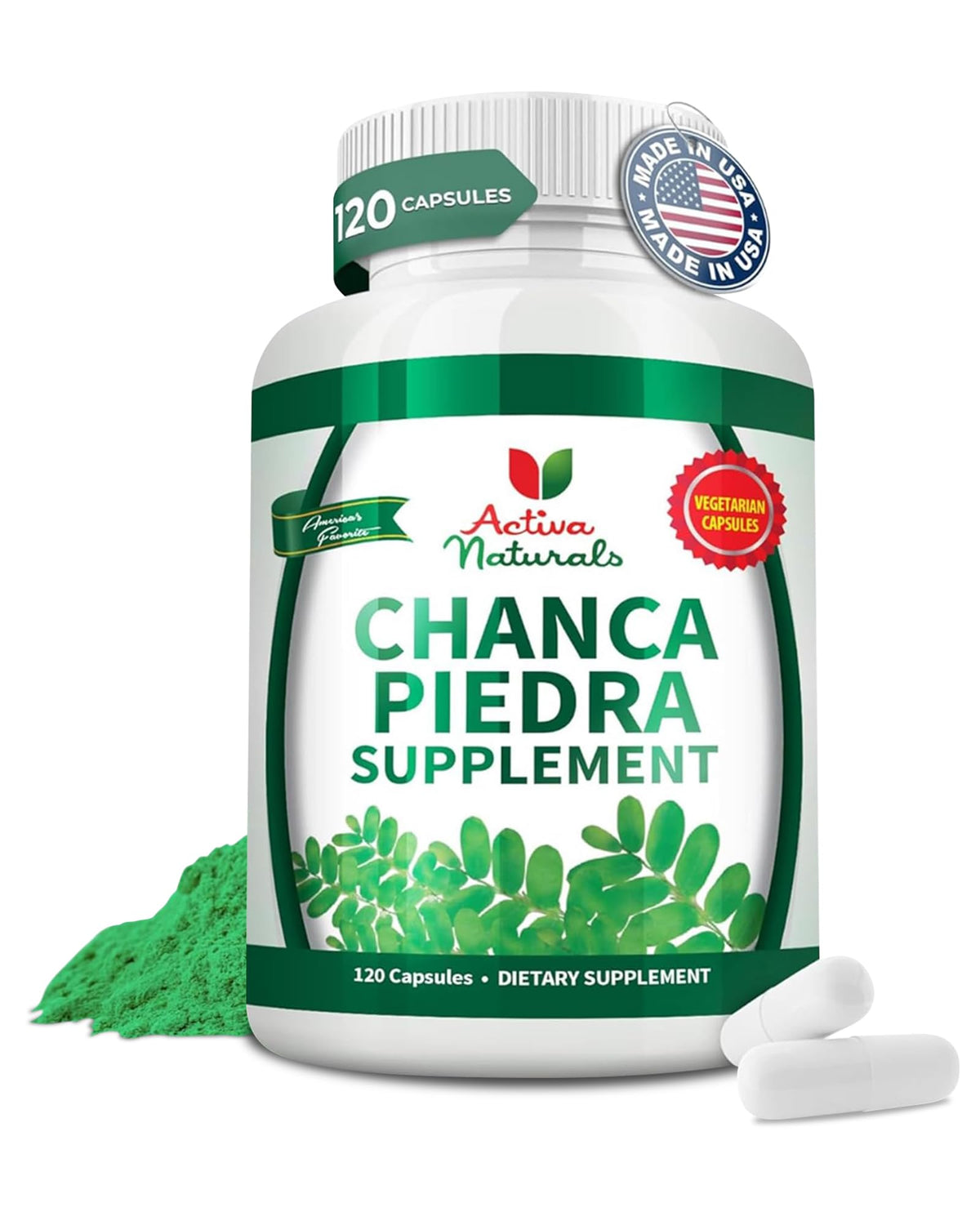 Activa Naturals Phyllanthus Niruri extract 500mg vegan capsules for kidney and gallbladder cleanse.