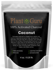 Front view of Activated Charcoal Powder Coconut 4 oz bottle