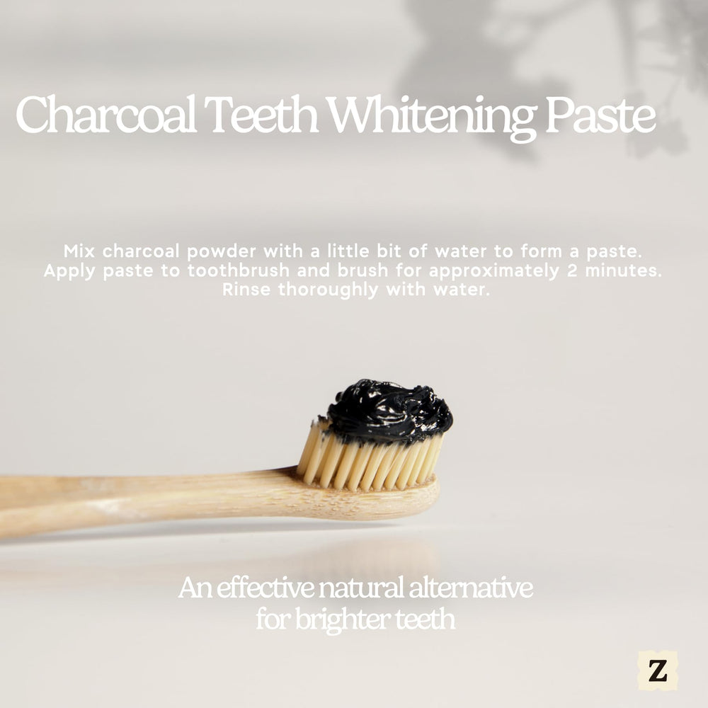 Close-up of ultra-fine activated charcoal powder