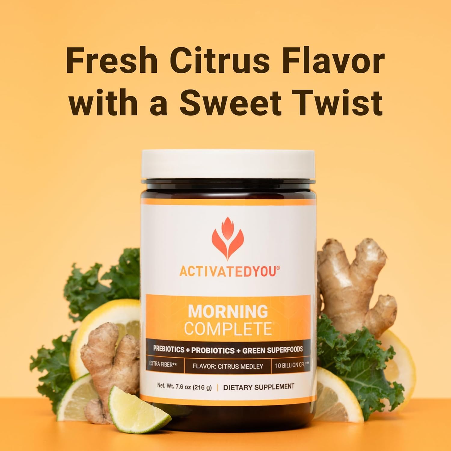 Visual highlighting digestive health benefits of Morning Complete