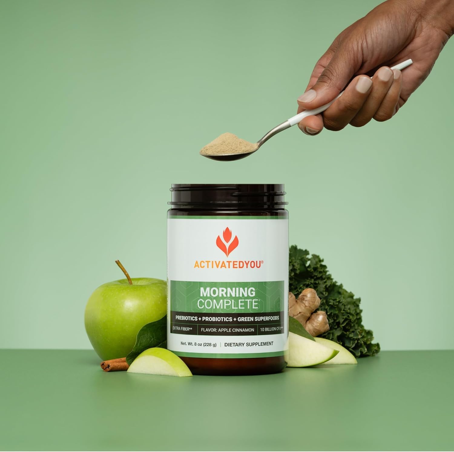 Apple Cinnamon flavor serving poured into glass