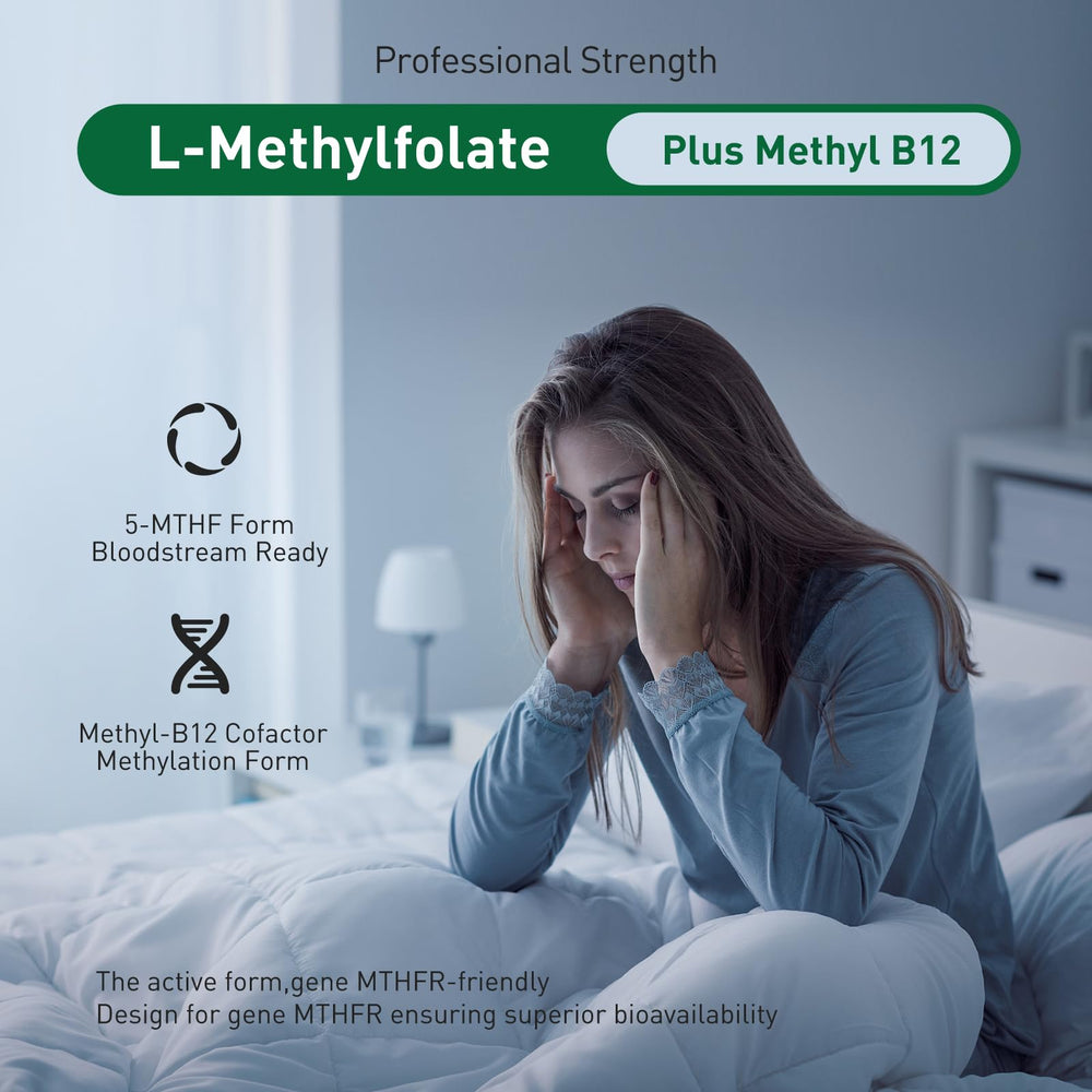 Bottle label showing 5 mg L-Methylfolate and B vitamins