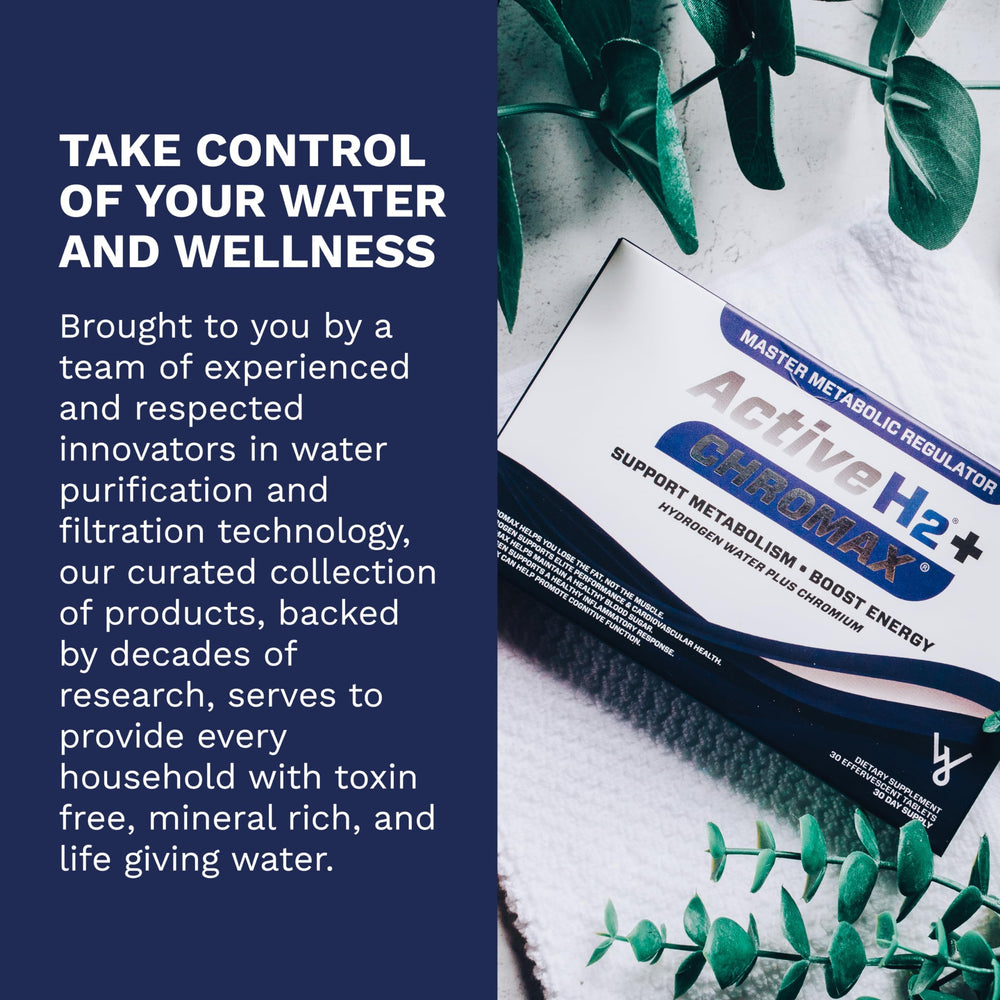 Hydrogen-rich water created by Active H2+ Chromax tablet
