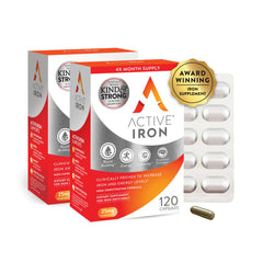 Active Iron 25mg 120 capsules pack shot