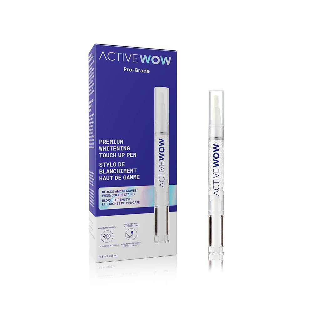Active Wow 24K Whitening Pen with precision brush applicator
