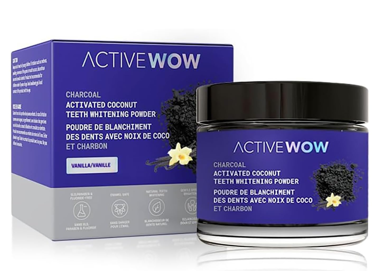 Active Wow Coconut Powder Toothpaste jar close-up