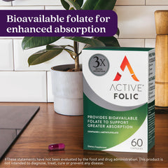 ACTIVEIRON Active Folic 400mcg bottle label close-up