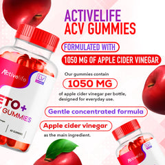 ActivLife Keto ACV Gummies bottle 60-count close-up 02