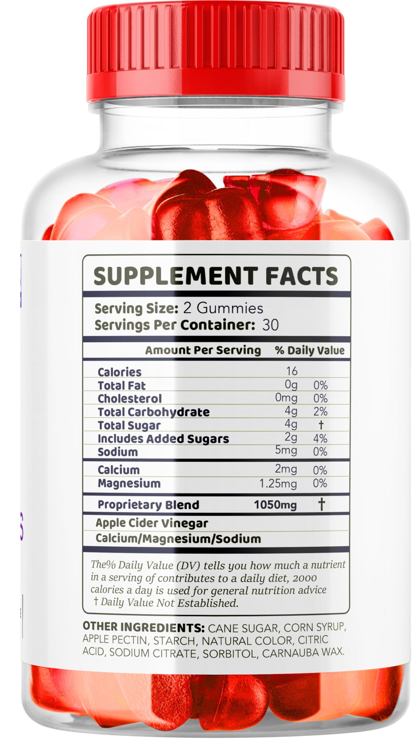 Gummies ingredients close-up