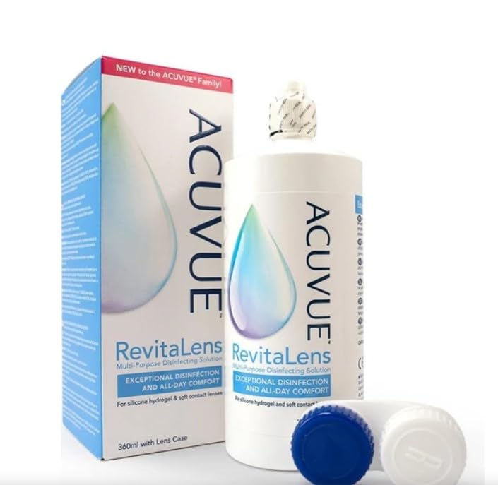 Close-up of Acu Vue RevitaLens bottle label