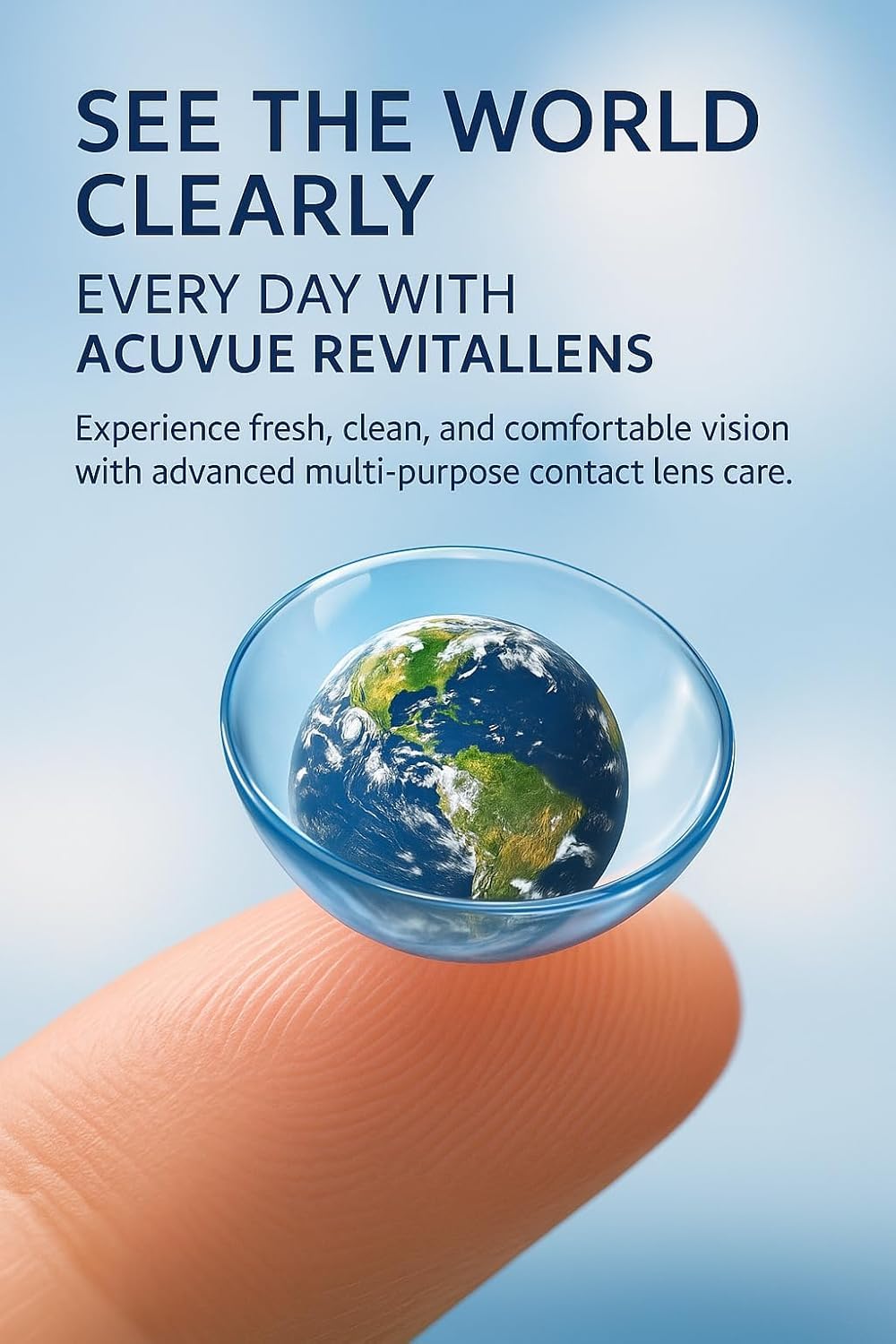 Soft contact lenses stored in RevitaLens lens case
