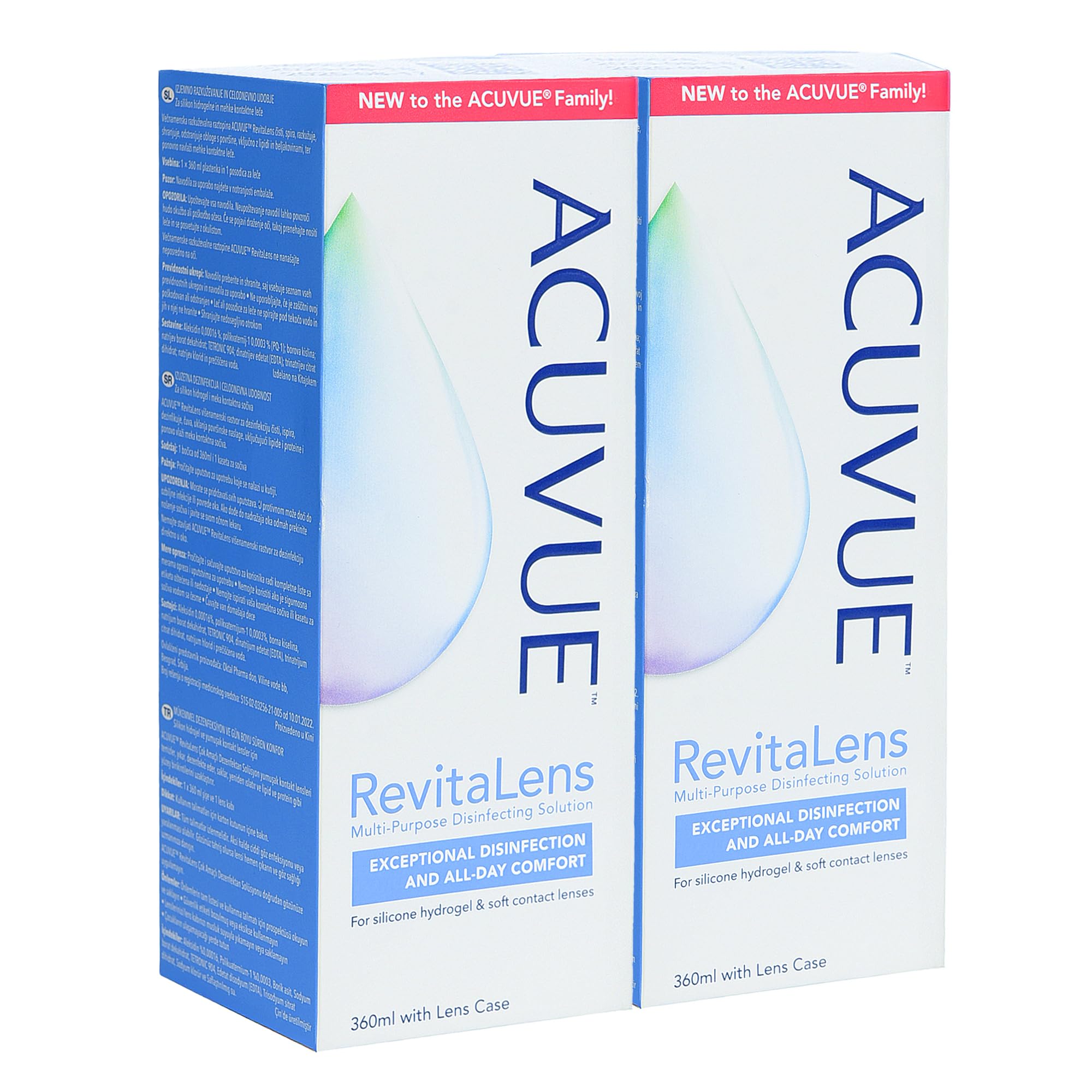 Front view of Acuvueee Contact Lens Solution bottle 360 ml