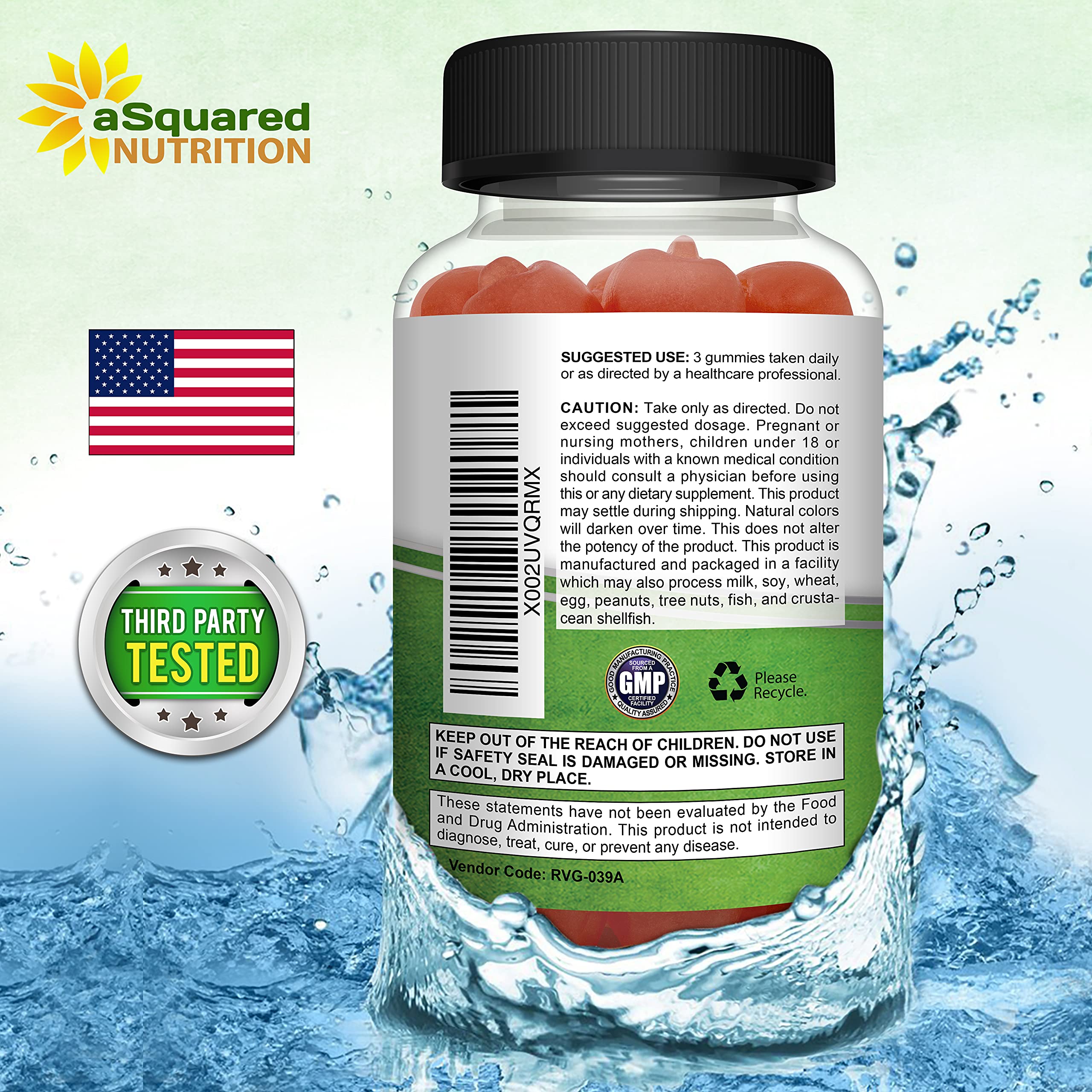 Product ingredients and nutrition facts for ACV gummies