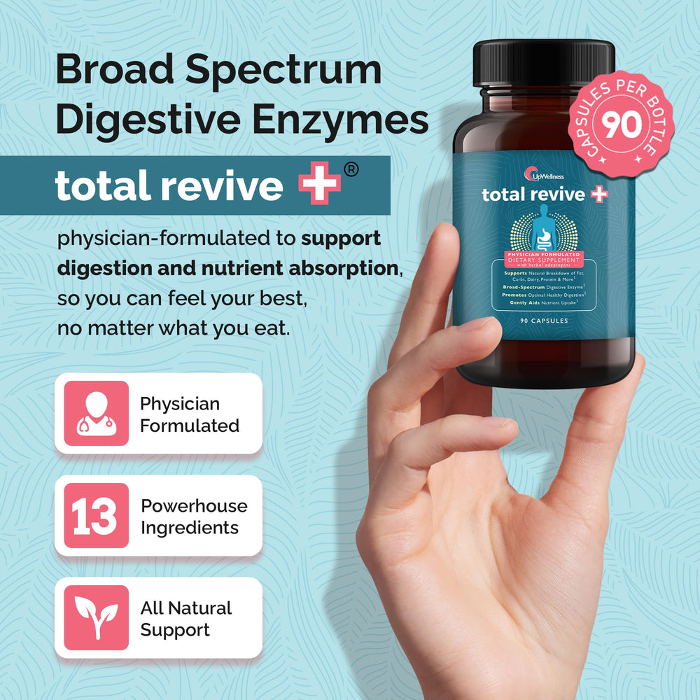 Adaptogenic superfoods included in Total Revive+ for digestion.