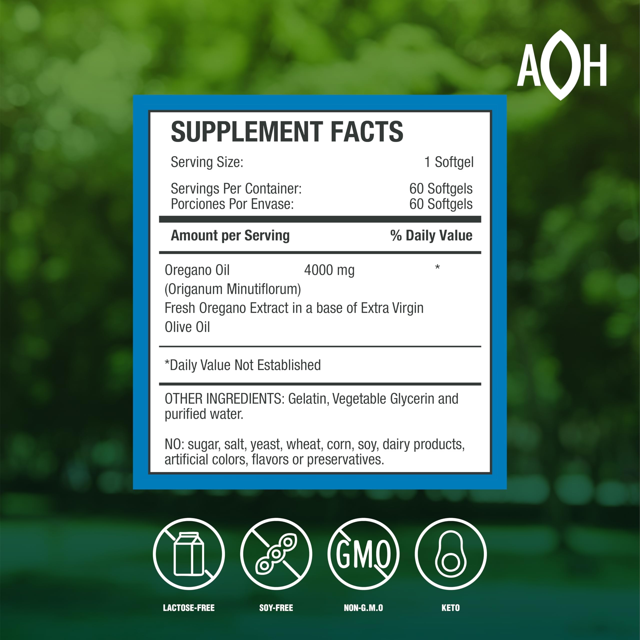 ADAPTOHEAL Oil of Oregano Softgel bottle – side view