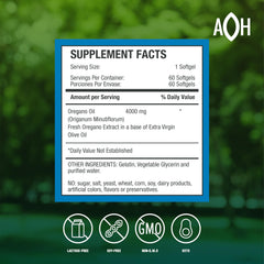 ADAPTOHEAL Oil of Oregano Softgel bottle – side view