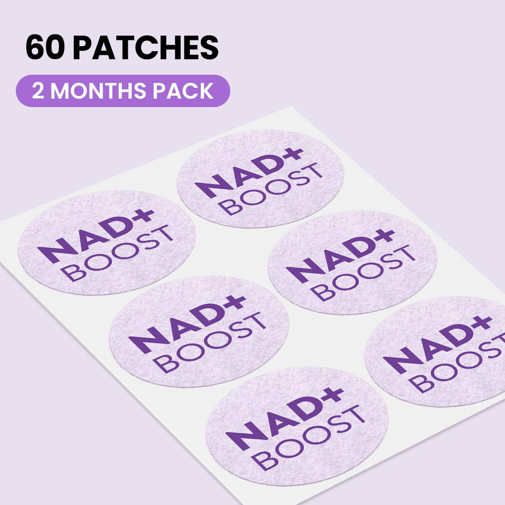 Water-resistant NAD+ patch during workouts