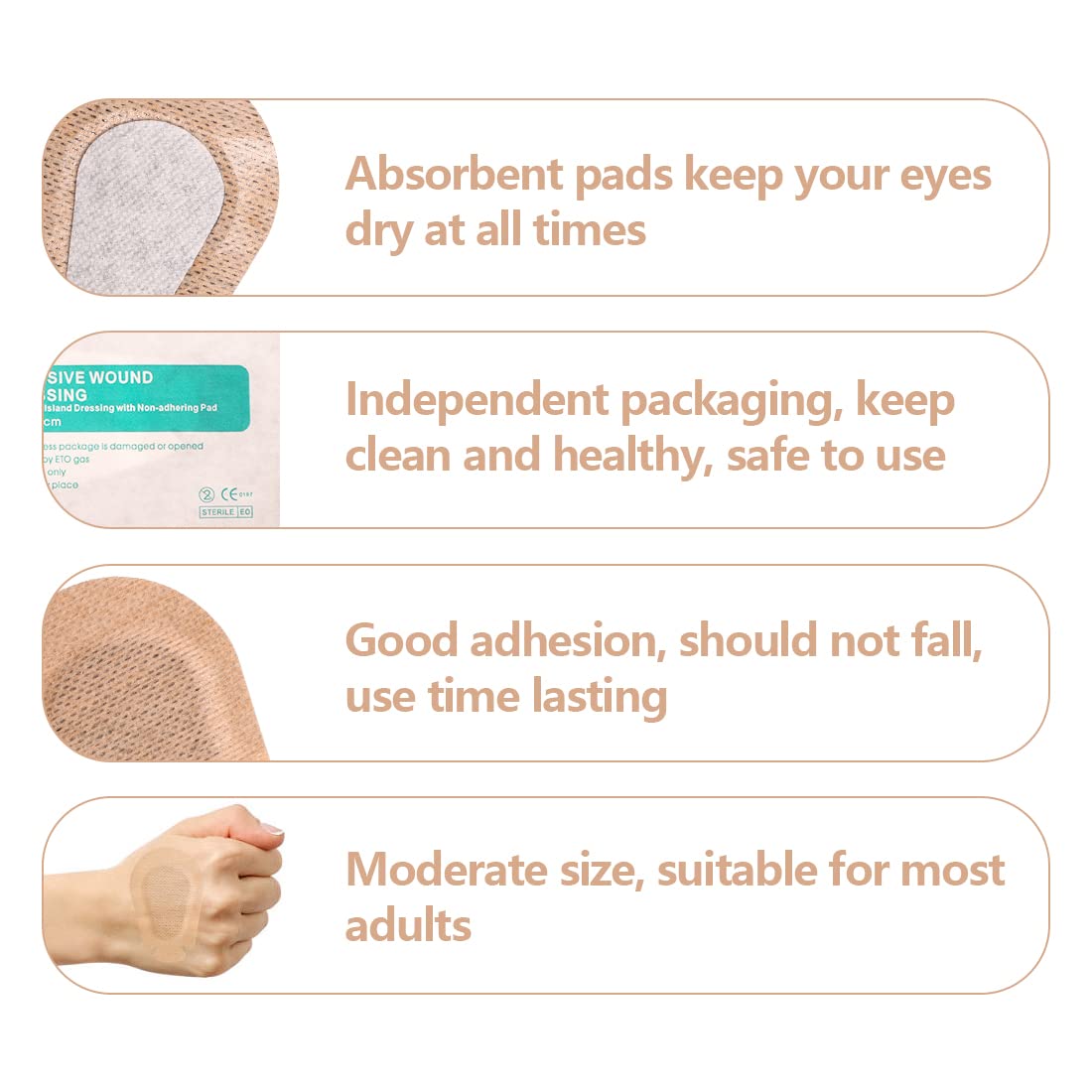 Hypoallergenic latex-free adhesive close-up