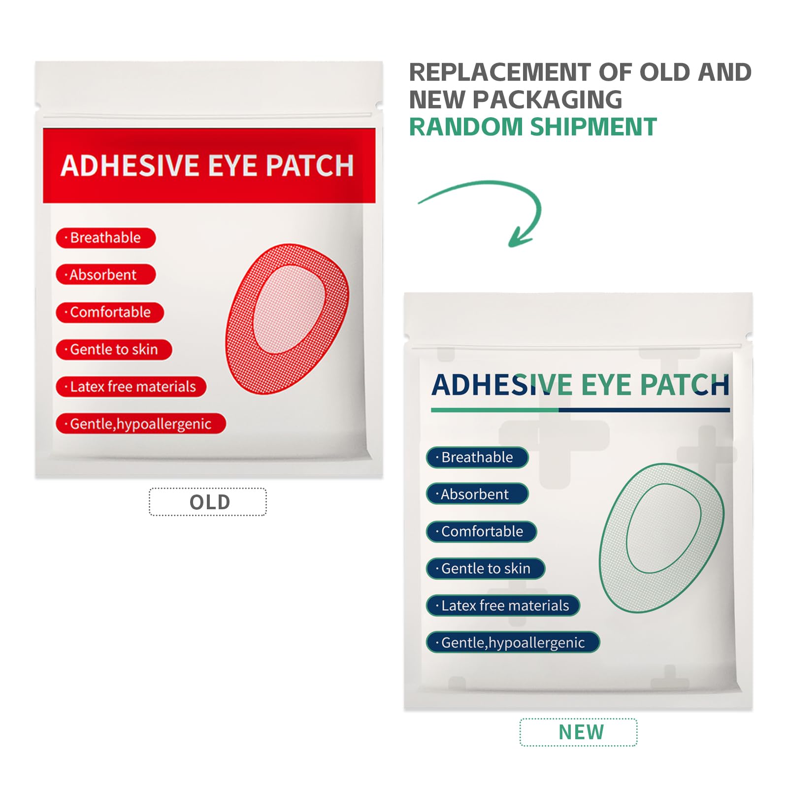 Close-up of breathable, soft eye patches for adults