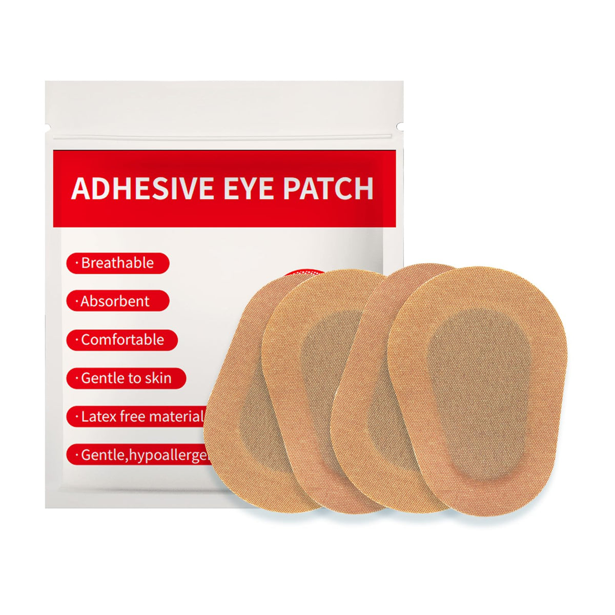 Beige skin tone adhesive eye patches for adults - 40 pcs
