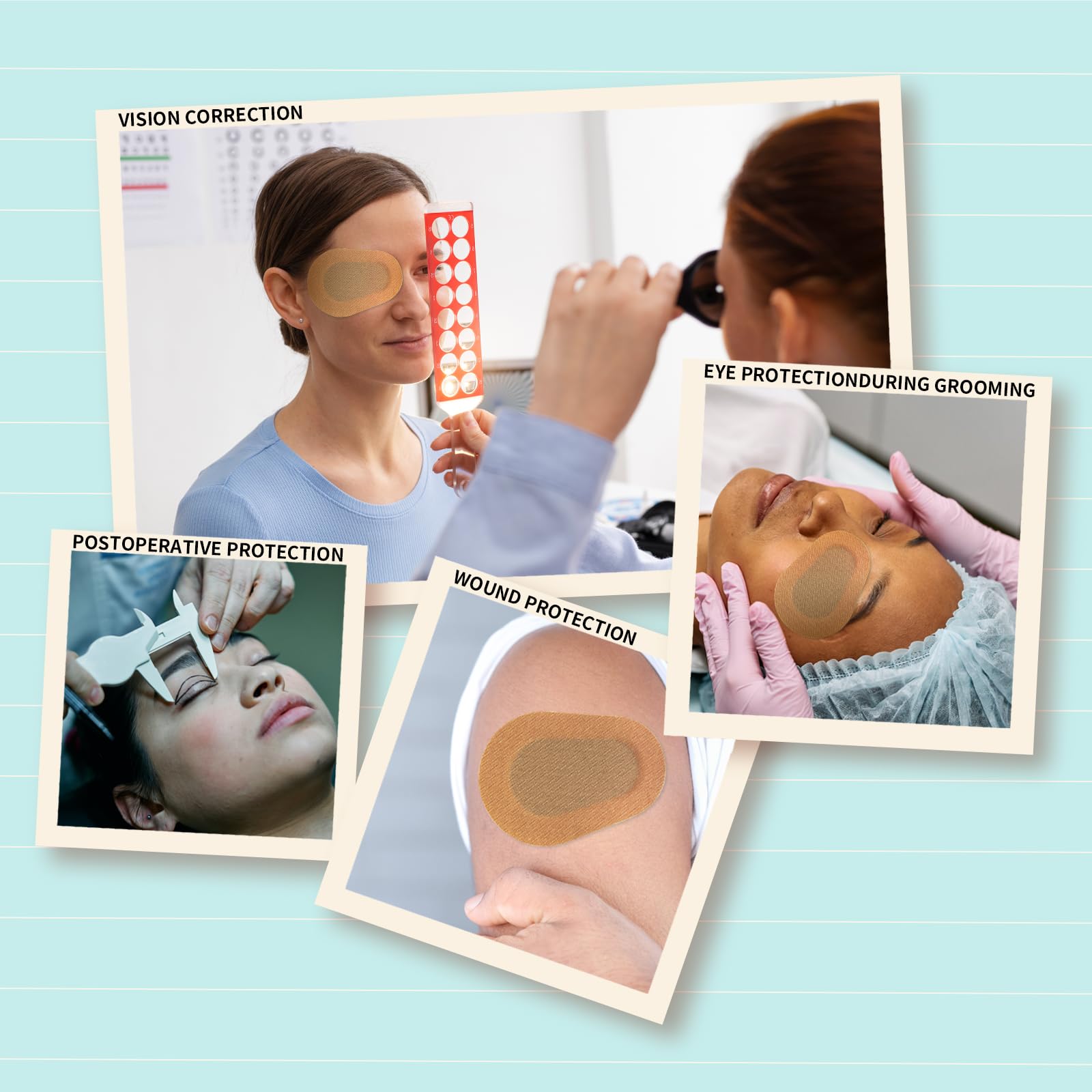 Long-wear adhesive patch on skin