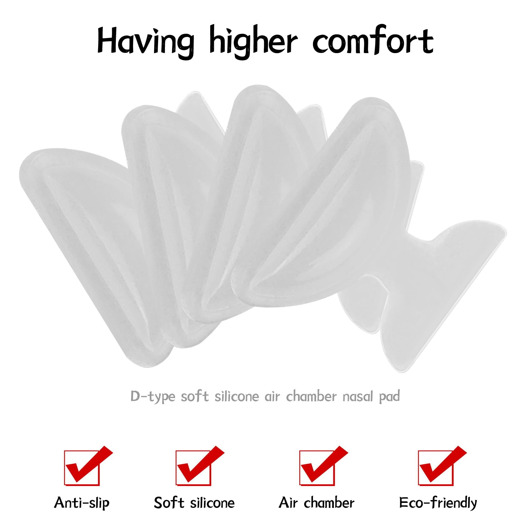 Packaging showing 20 pairs of nose pads