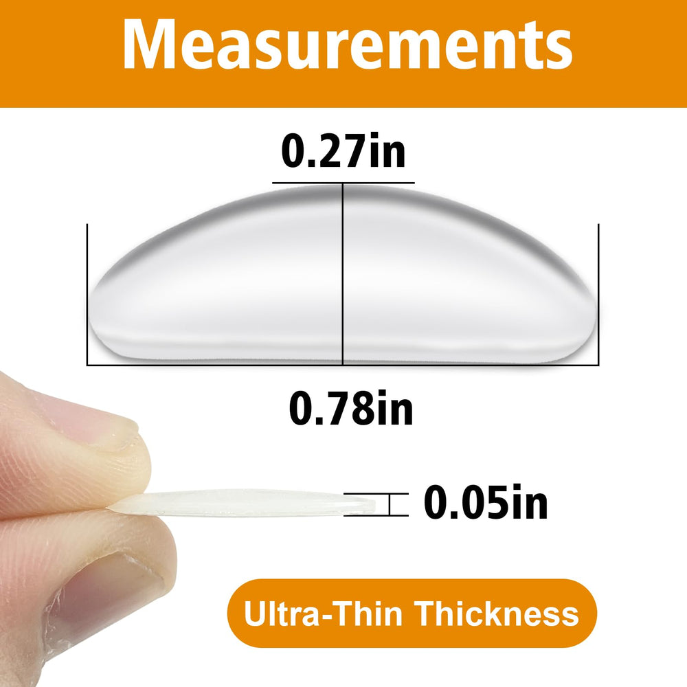 Package showing 12 silicone nose pads with storage box