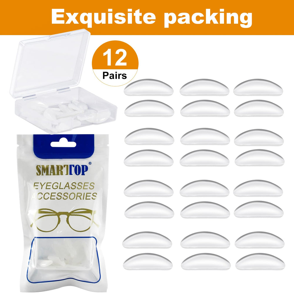 Nose pad attached to glasses showing anti-slip fit