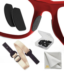 Six pairs of 1mm silicone adhesive nose pads for glasses with black pads