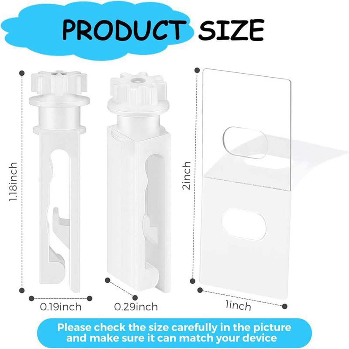 Clear adhesive tab size 2x1 inch for blinds repair