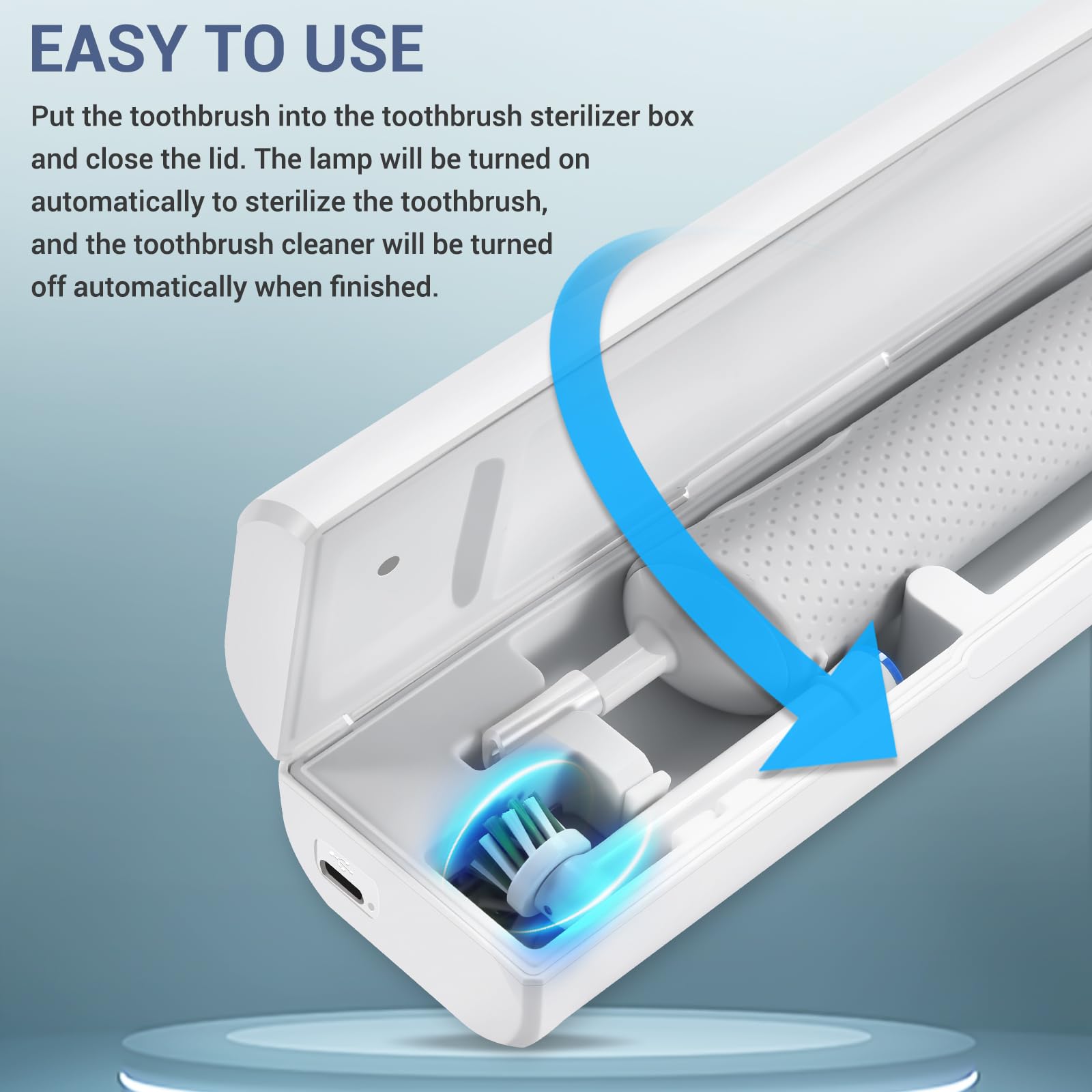Toothbrush case with adjustable silicone clip for various heads