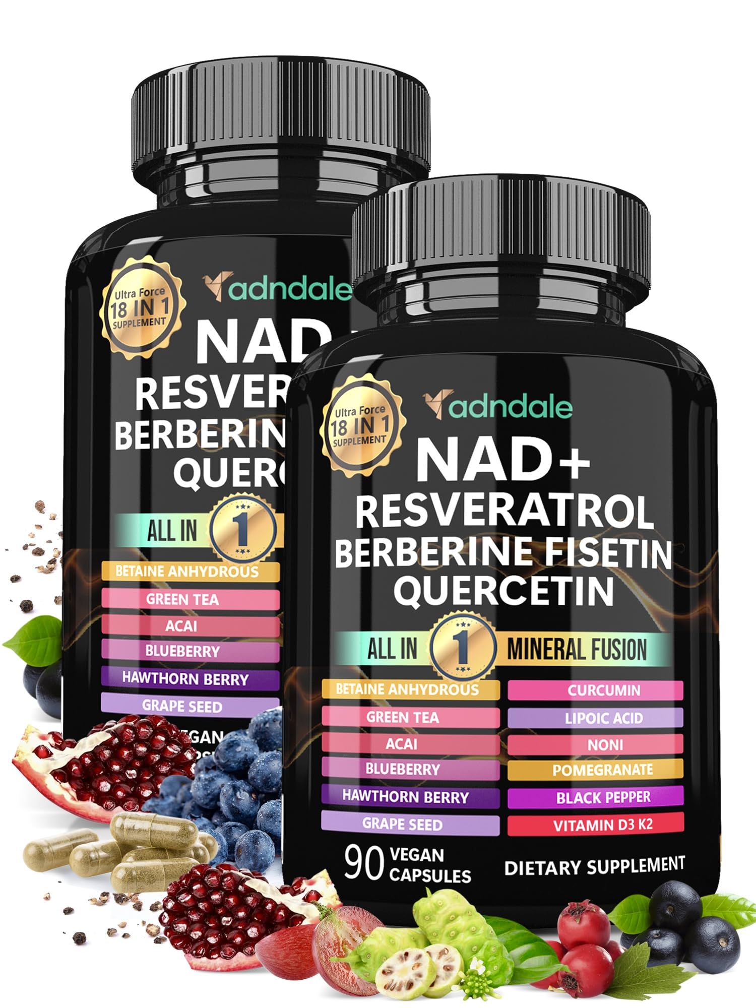 Adndale NAD Supplement bottle and packaging