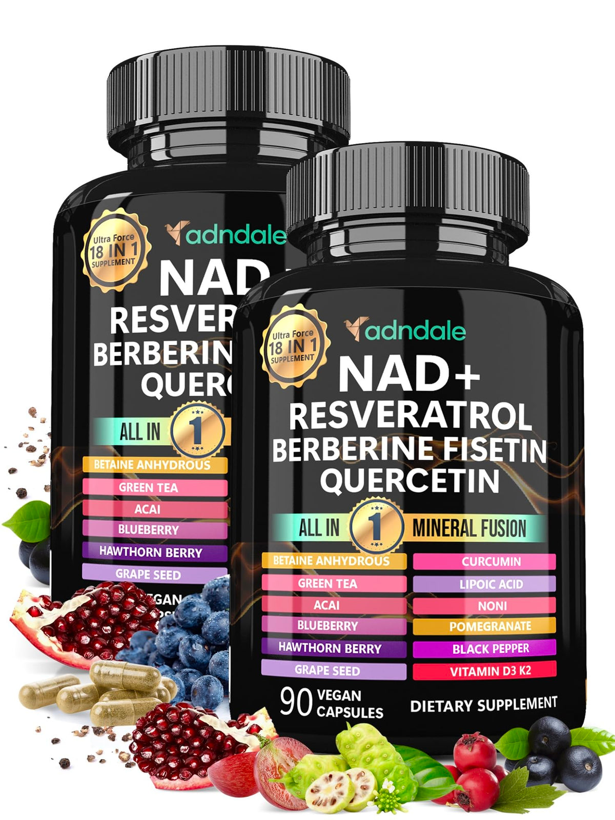 Adndale NAD Supplement bottle and packaging