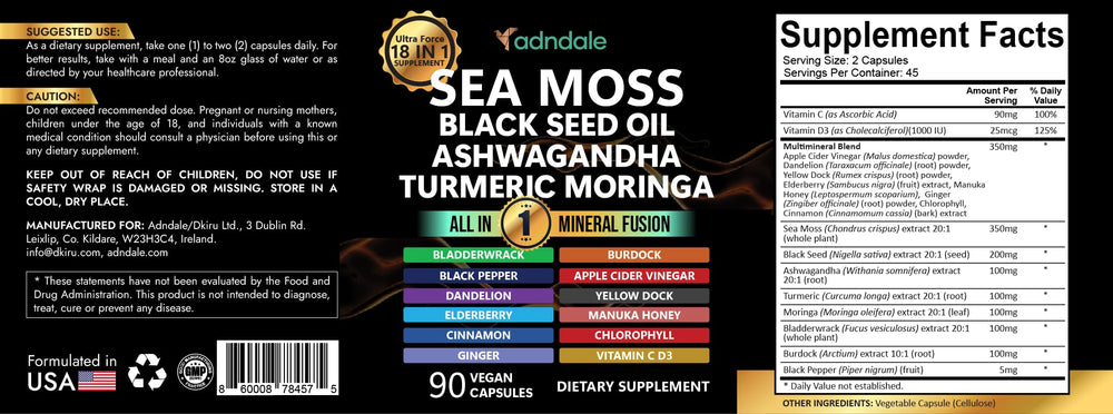 Cinnamon component in the 18-in-1 Sea Moss Fusion capsule