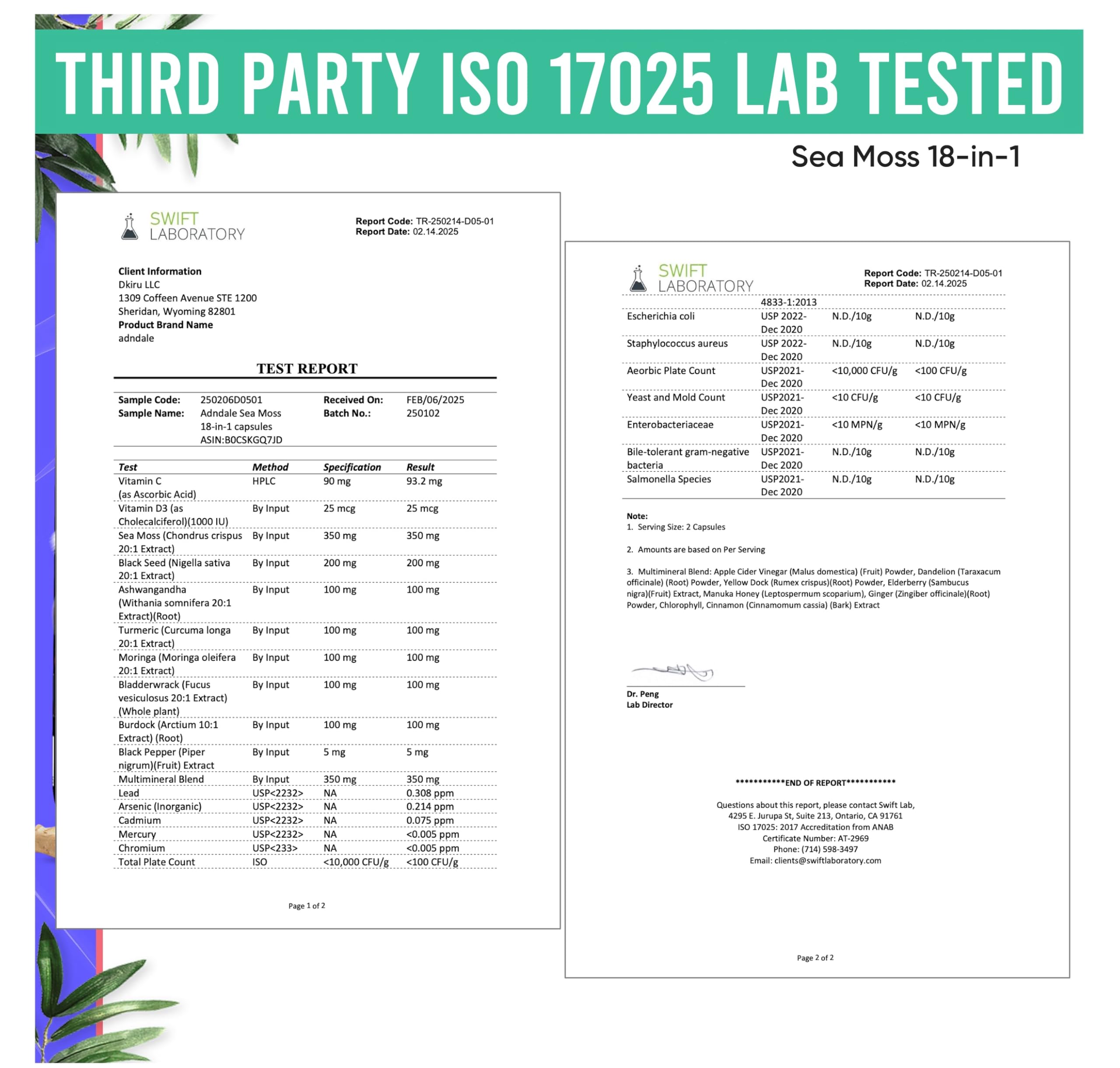 Capsules highlighting manuka honey and chlorophyll ingredients